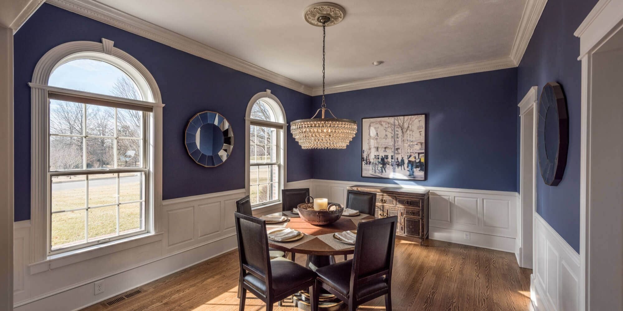 Image of a dining room with newly replaced windows in Manhattan, KS by Fox Home Innovations