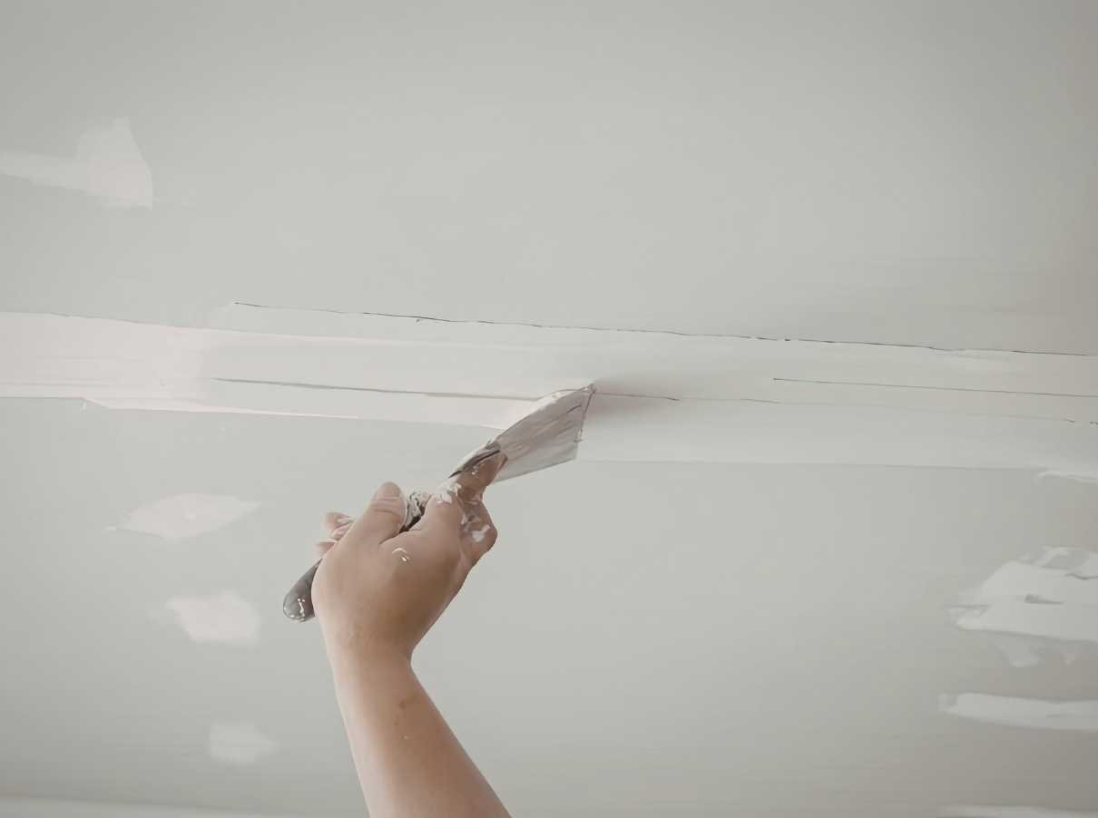 Image of drywall being repaired - Manhattan, KS - Fox Home Innovations Image of drywall being repaired - Manhattan, KS - Fox Home Innovations