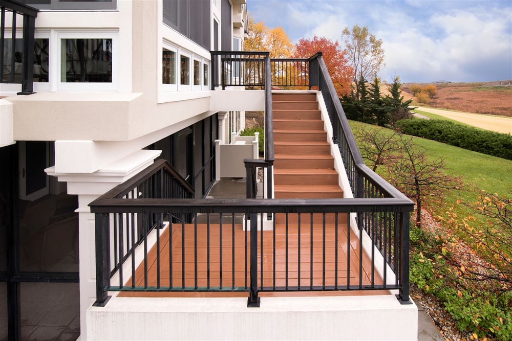 A multi-level deck in Manhattan, KS by Fox Home Innovations