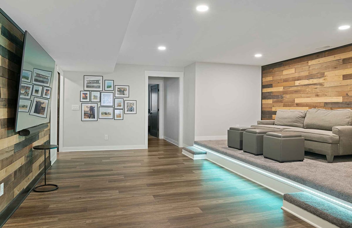 basement home theatre remodel in manhattan kansas