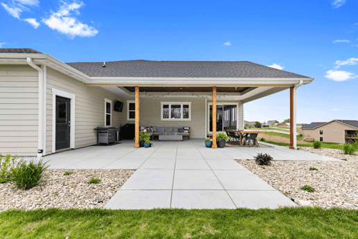 whole home remodel in manhattan kansas exterior back patio with concrete pavers