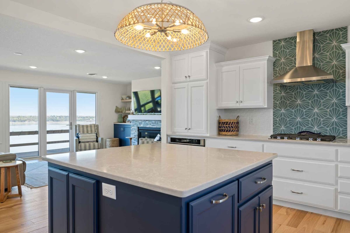 kitchen remodel in manhattan kansas with large island