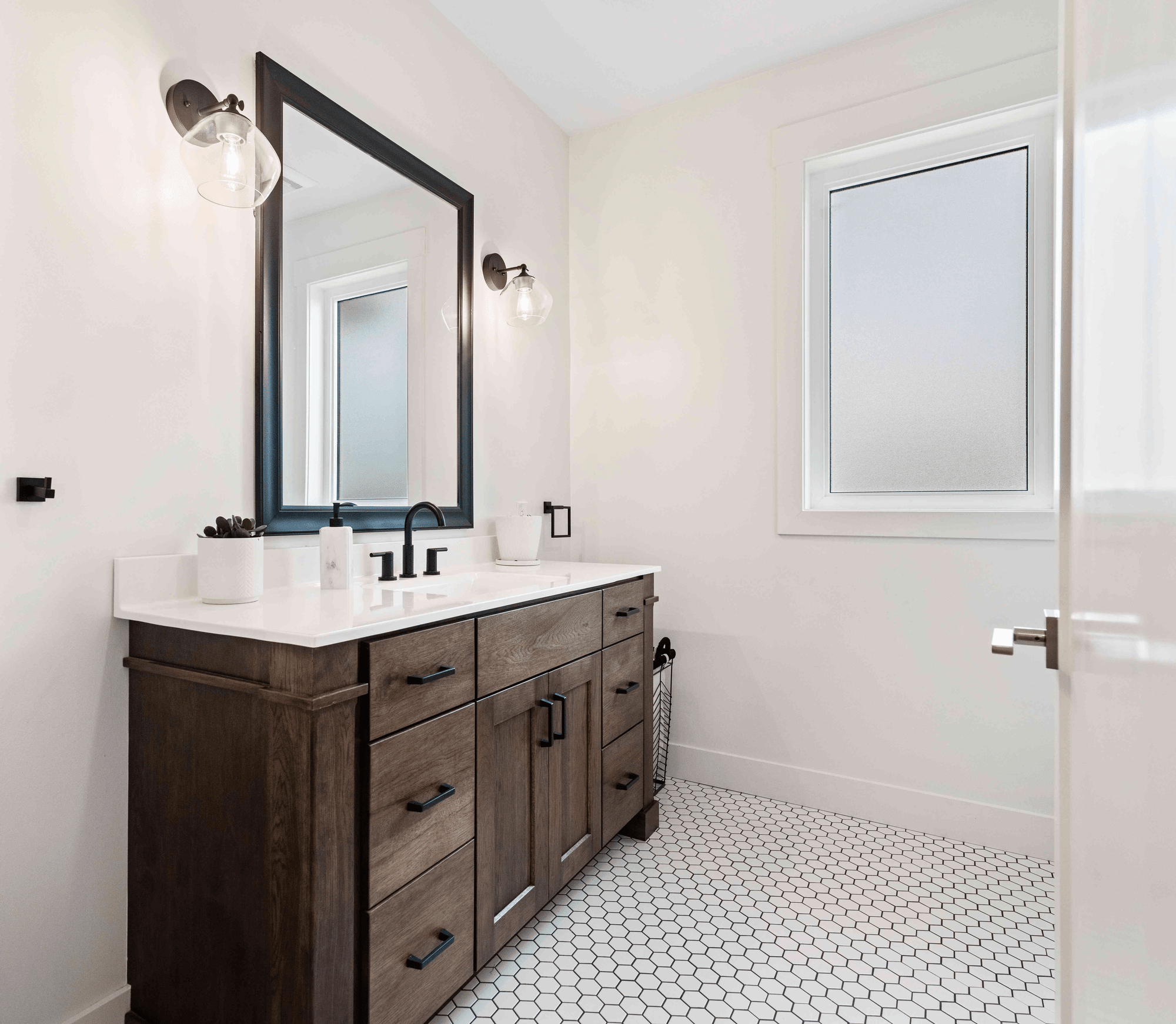 bathroom remodel in manhattan kansas with white accents