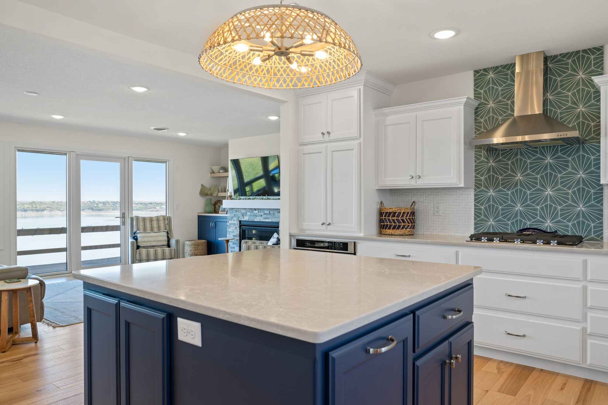 kitchen remodel in manhattan kansas with large center island