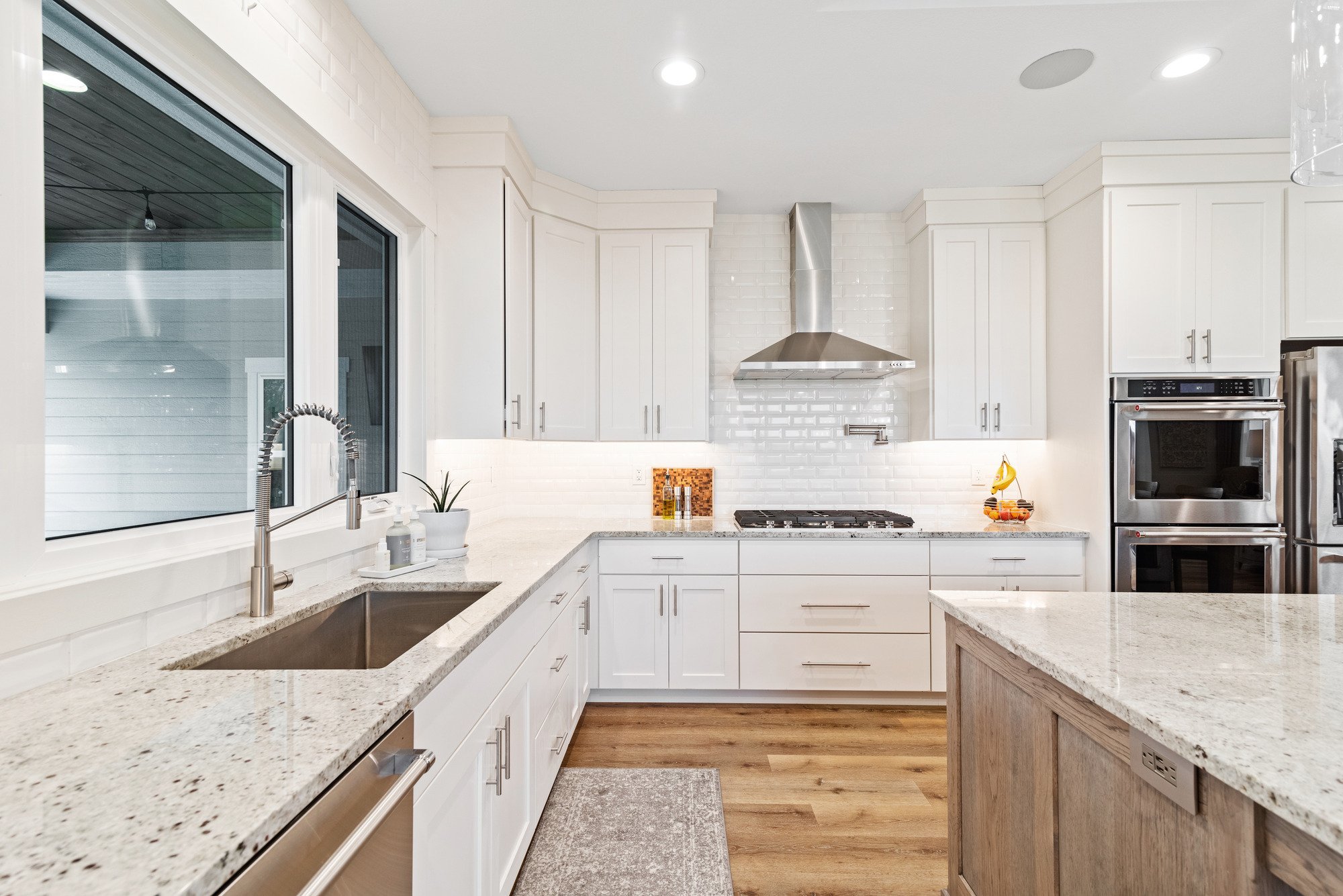 white modern kitchen remodel in manhattan kansas